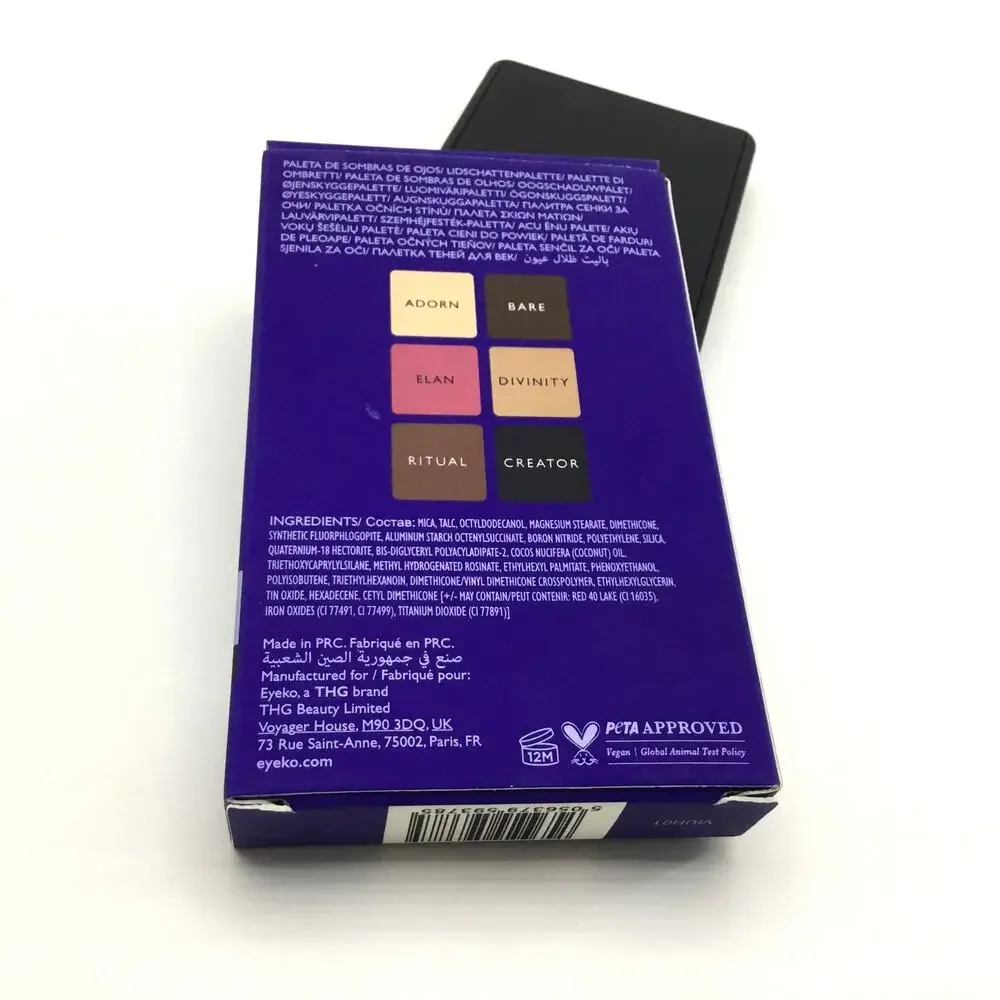 EYEKO London LIMITLESS Eyeshadow Palette - High Pigment - Palette 3 - NIB 6 Pan